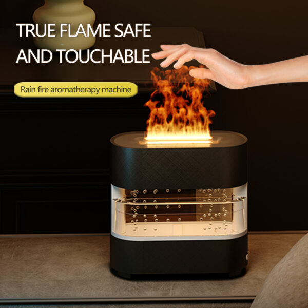 Rain Cloud  Water Drip Fire Flame Humidifier - Image 3