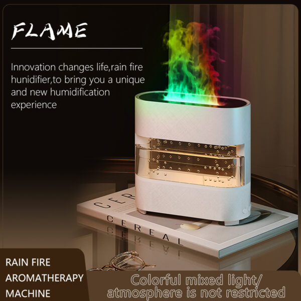 Rain Cloud  Water Drip Fire Flame Humidifier - Image 7