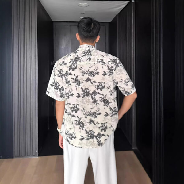 Vacation Style Loose Casual Pendant Short Sleeve Printed Shirt - Image 7