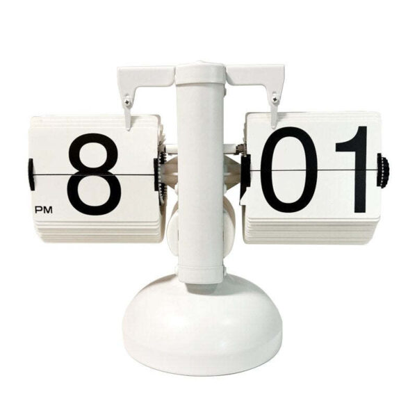 Black Retro Flip Clock-Internal Gear Operated Flip Home Clock - Image 8
