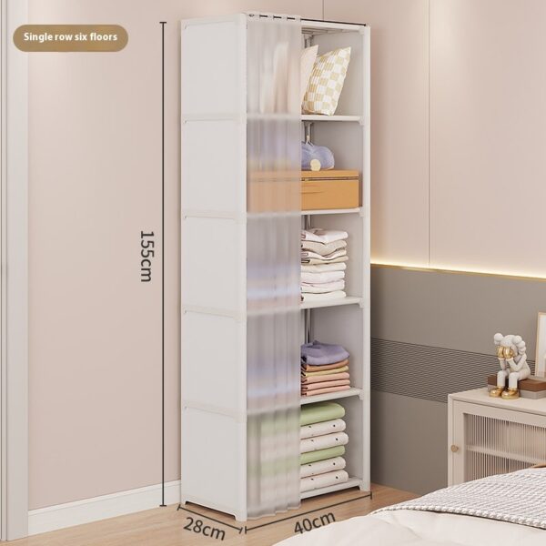 Dust-Proof Wardrobe Storage Cabinet – Bedroom Organizer Rack - Image 8