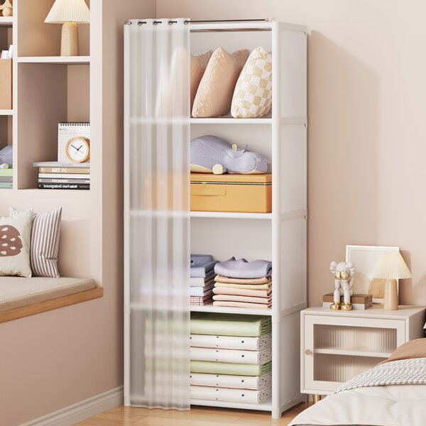 Dust-Proof Wardrobe Storage Cabinet – Bedroom Organizer Rack