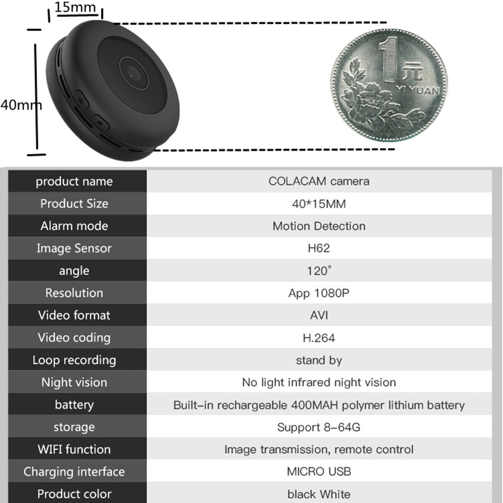 H11 Mini Wi-Fi Camera for Surveillance – 1080P - Image 5