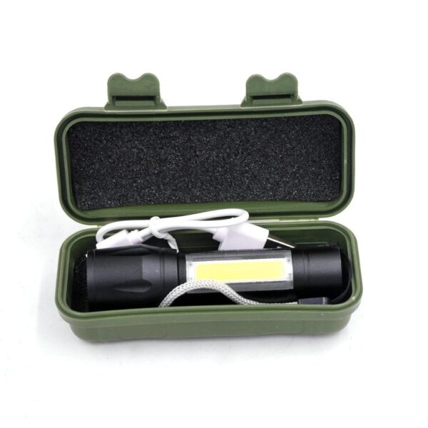 Mini USB Zoom COB Flashlight - Image 9