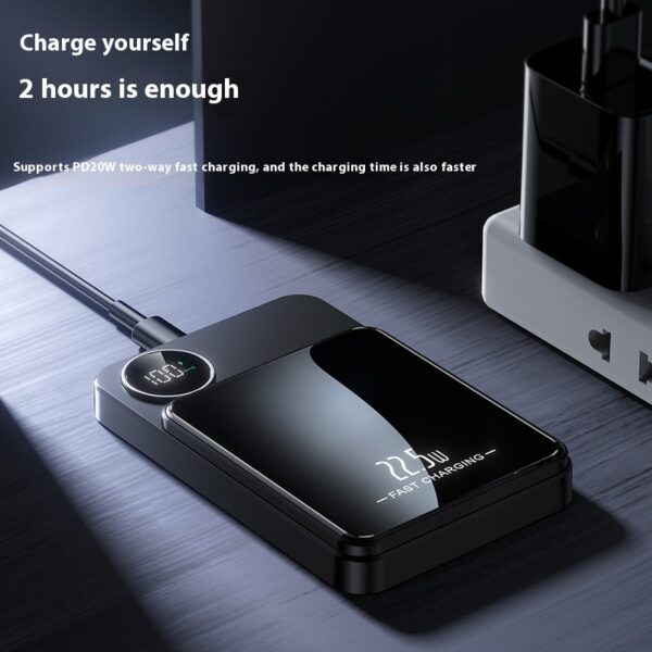 Ultra-thin Magnetic Wireless Power Bank Fast Charging Mobile Power Supply - Image 7