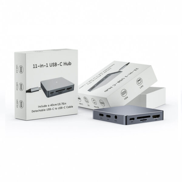 Eleven in one type-C docking station usb-c hub expansion HDMI VGA RJ45 USB 3.0 - Image 5
