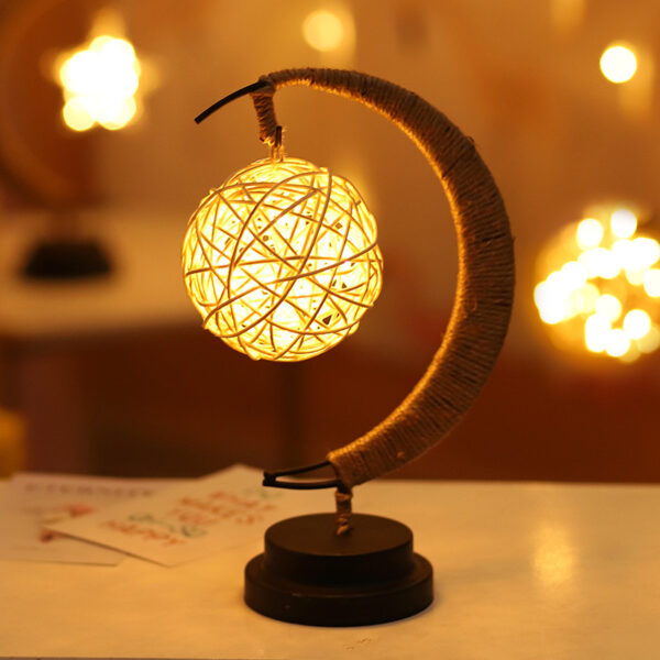 LED Moon & Star Copper Wire Lamp - Image 4