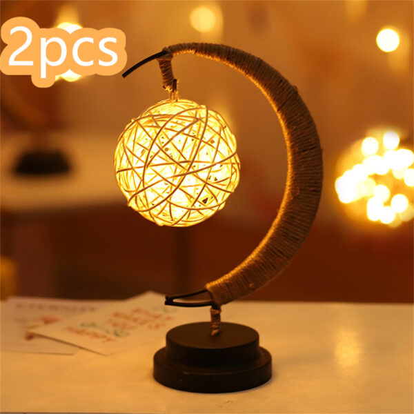 LED Moon & Star Copper Wire Lamp - Image 8