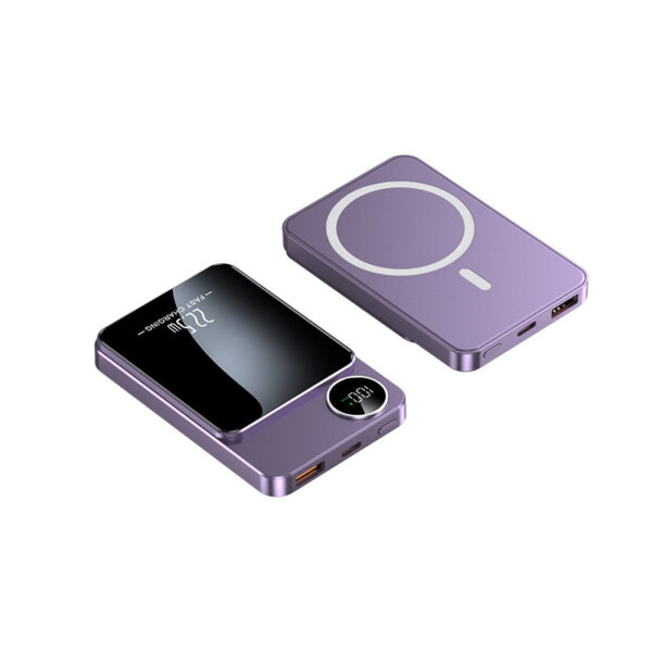 Ultra-thin Magnetic Wireless Power Bank Fast Charging Mobile Power Supply - Image 5
