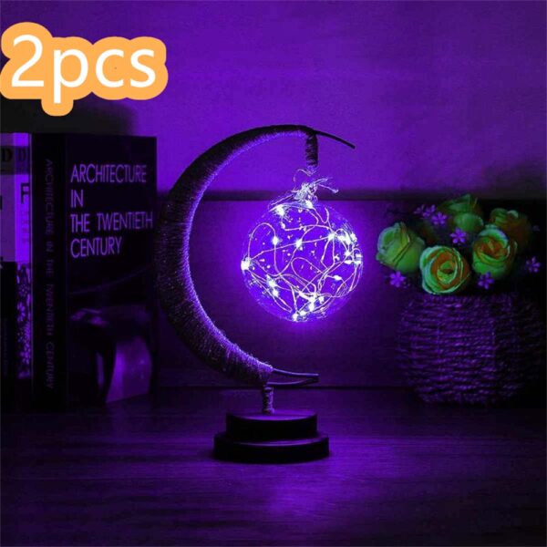 LED Moon & Star Copper Wire Lamp - Image 10